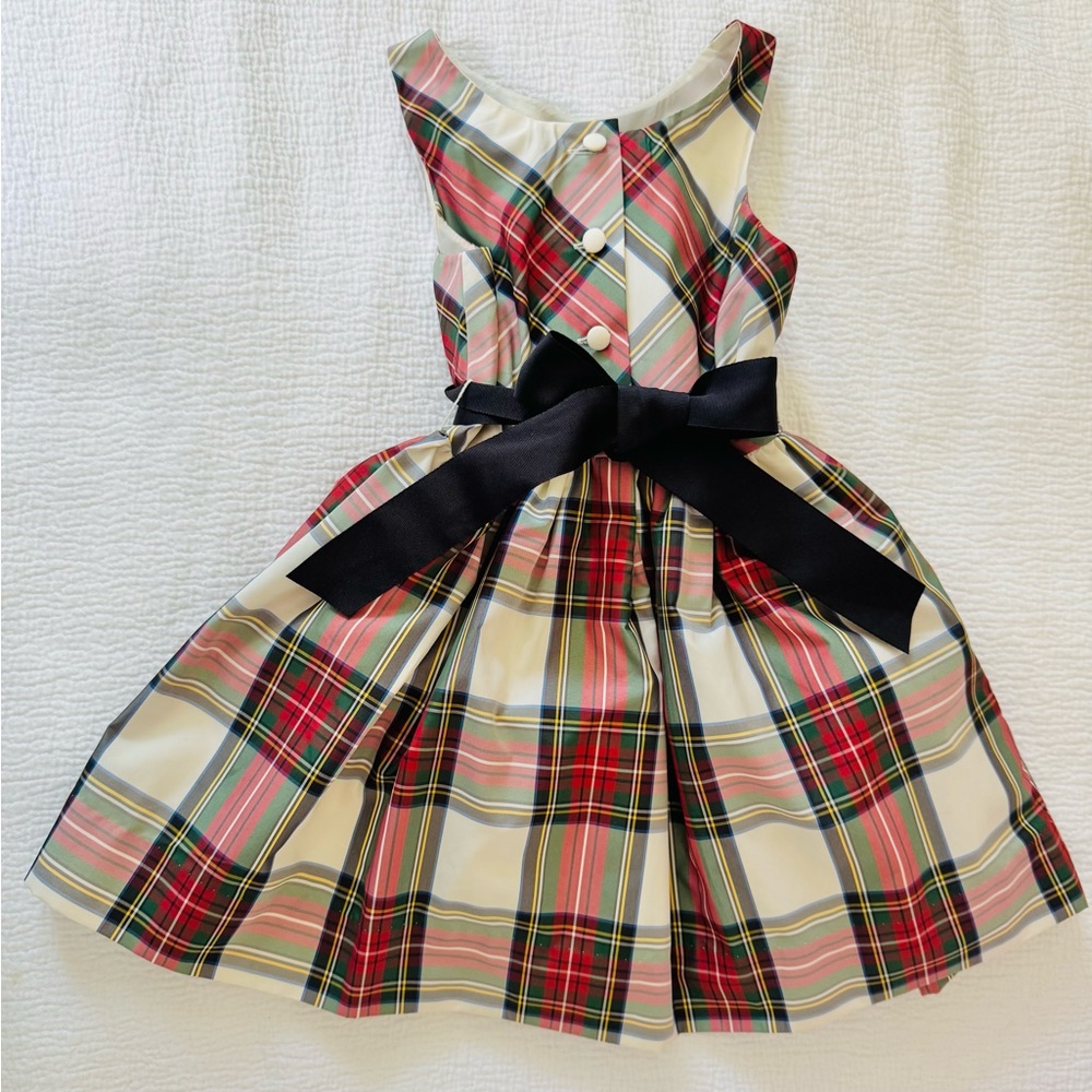 Polo by Ralph Lauren Plaid Dress with Black Bow
